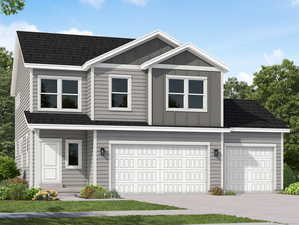 3-Bay Garage with Front Yard landscaping included.