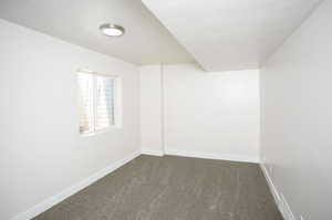 Unfurnished room featuring carpet floors