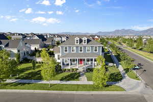 Exterior space featuring a mountain view