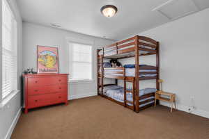 View of carpeted bedroom