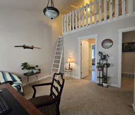 Bedroom with loft and Jack and Jill bathroom