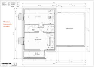 House plan: finished basement.