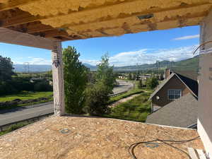 View from deck. Wired for and engineered to hold a hot tub.