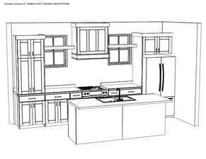 Kitchen cabinet drawing.