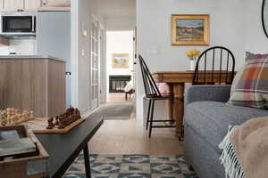 Dining area featuring light hardwood / wood-style floors