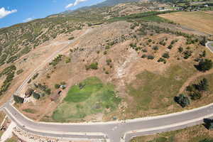 Bird's eye view with a mountain view and a rural view