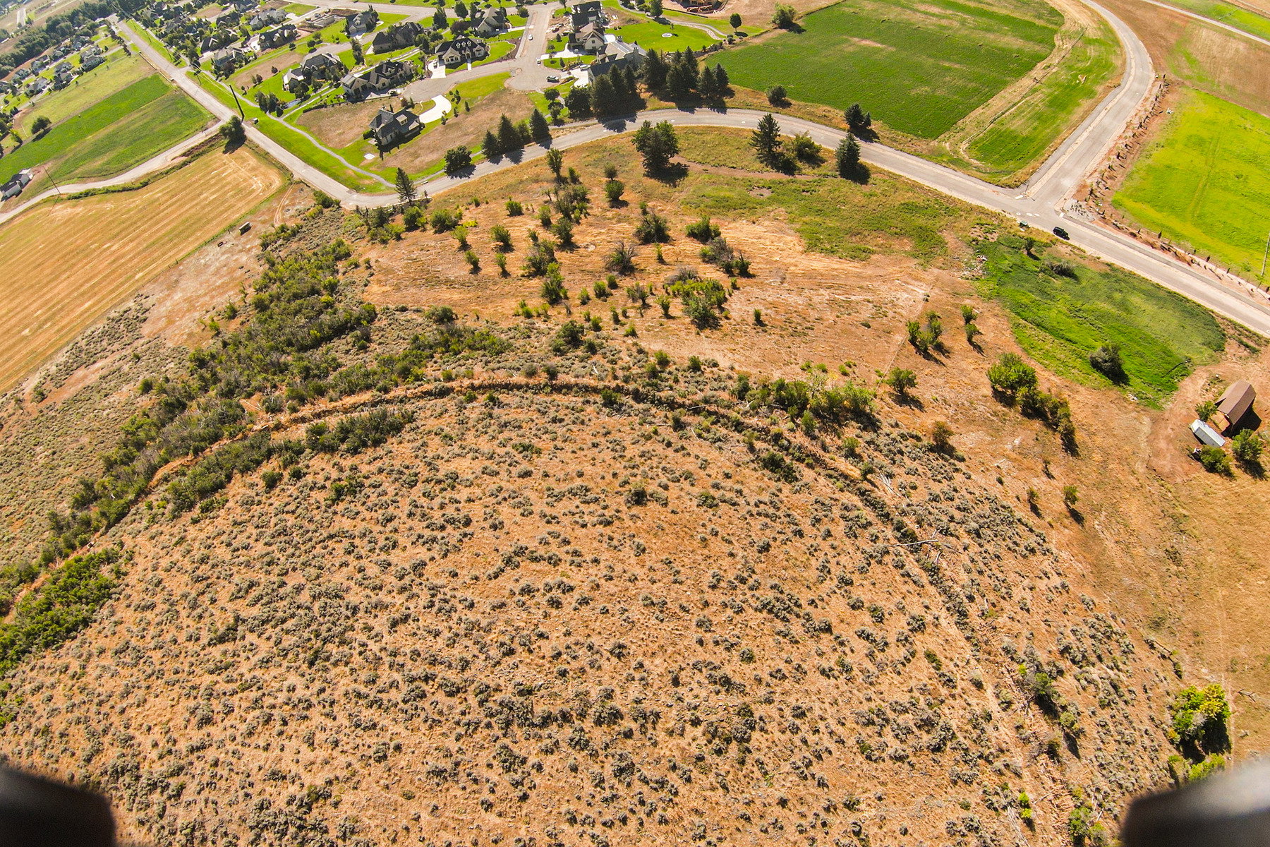 Aerial view featuring a rural view