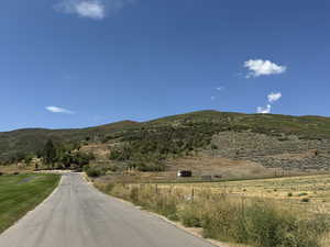 Mountain view with a rural view