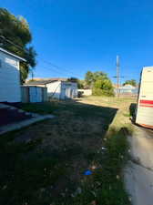 Back Yard including sheds