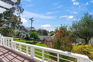 Exterior space featuring a wooden deck