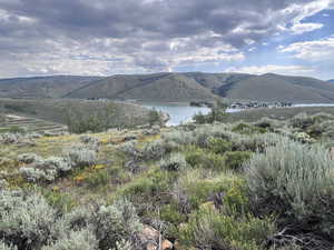 Mountain view with a water view