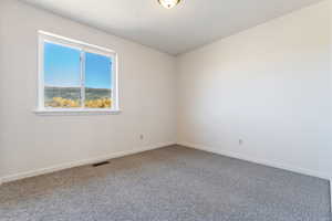 View of carpeted spare room