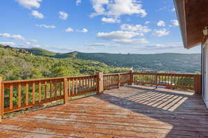 Deck with a mountain view