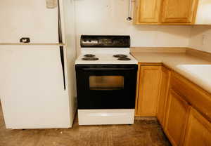 Kitchen with white appliances