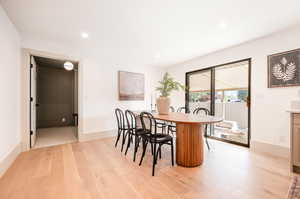 Dining room featuring light hardwood / wood-style flooring