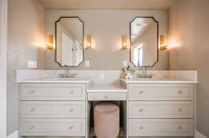 Bathroom featuring vanity