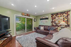 Living room featuring hardwood / wood-style floors