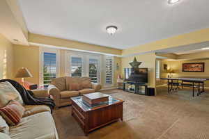 View of carpeted living room