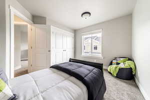 View of carpeted bedroom