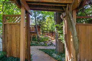 Entrance to the backyard on the side of the home.