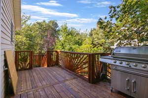 Deck and grill off the main floor