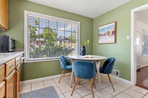 Dining area featuring light hardwood / wood-style floors