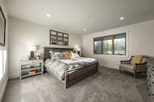 View of carpeted bedroom