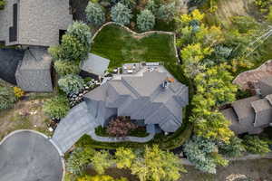 Birds eye view of property