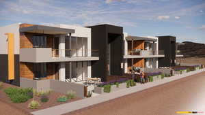 View of building exterior rendering