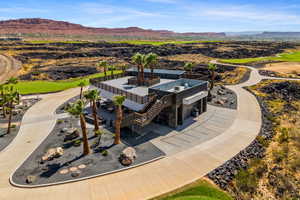 Dining near hole 16/ Aerial view with a mountain view