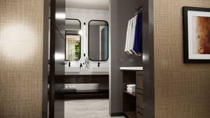 Bathroom with vanity rendering