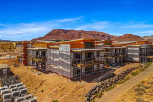 Exterior space with a mountain view