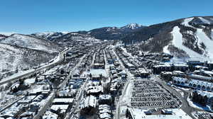 Mountain view in Park City, Winter time.