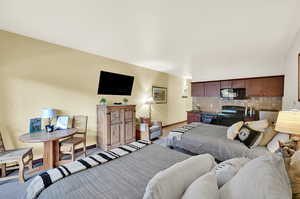 View of two beds in studio room