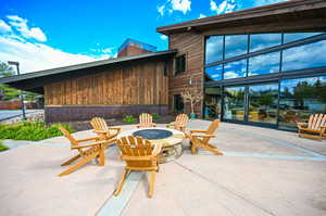 View of patio / terrace featuring a fire pit