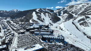 Mountain view in Park City, Winter time.