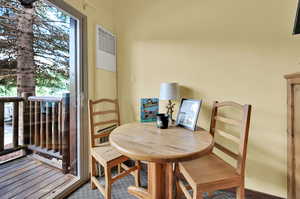 View of dining room