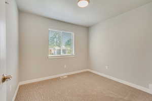 View of carpeted spare room