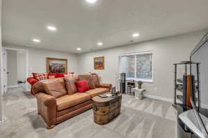 View of carpeted living room