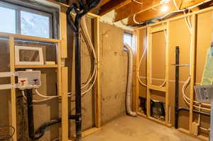 New ABS and pex plumbing. Also visible is the new spray foam insulation that was added.