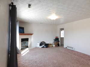 Livingroom with brand new original hardwood floors under carpet