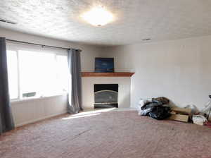 Livingroom with brand new original hardwood floors under carpet