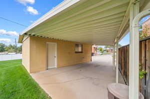 View of carport