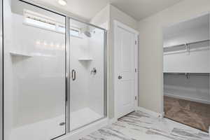 Bathroom with walk in shower