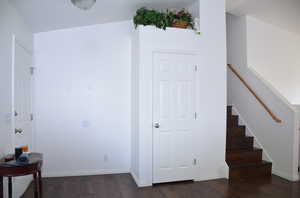 Interior space featuring hardwood / wood-style flooring