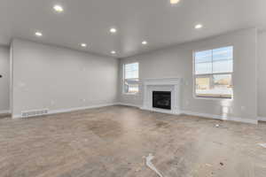 View of unfurnished living room