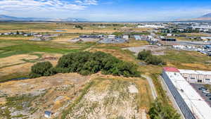 Aerial view featuring a mountain view