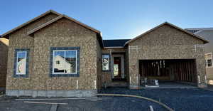 View of front of house featuring a garage