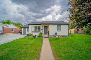 Newly painted exterior, new roof, new rain gutters, new soffit and fascia.