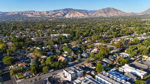 Bird's eye view featuring a mountain view